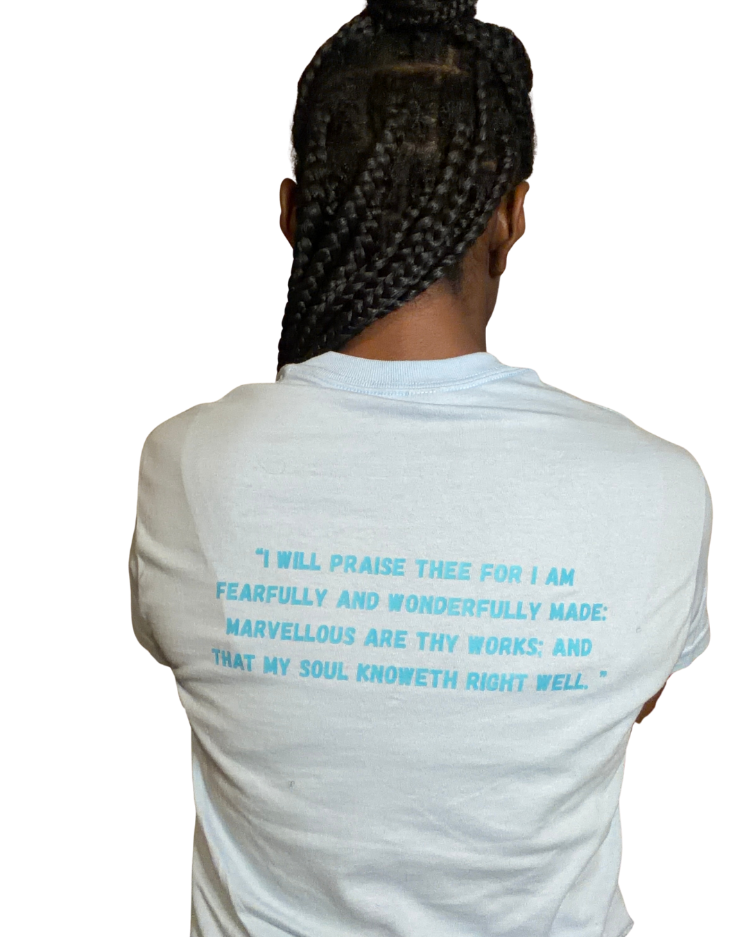 'WONDERFULLY MADE' sky blue T-shirt