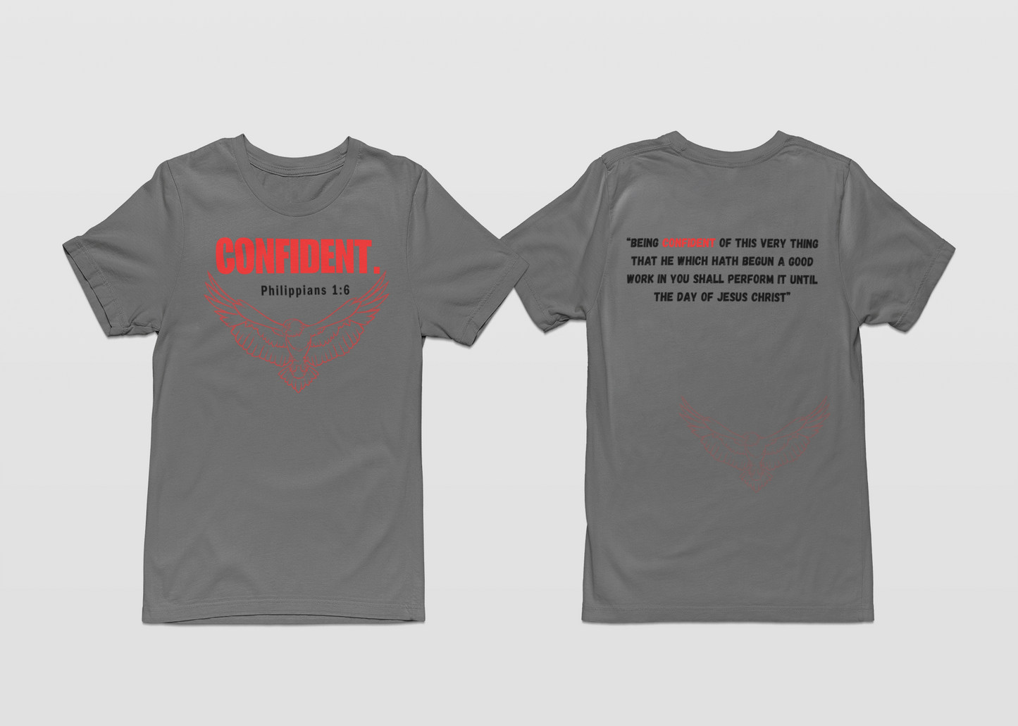 CONFIDENT-Gray T-shirt Collection