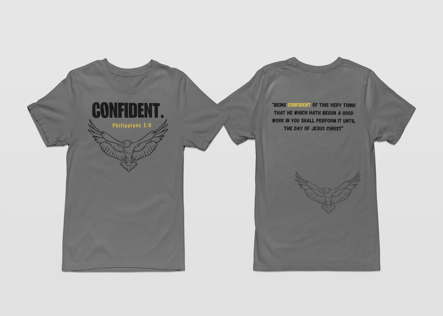 CONFIDENT-Gray T-shirt Second Collection