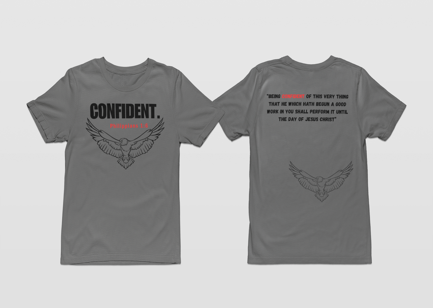 CONFIDENT-Gray T-shirt Second Collection